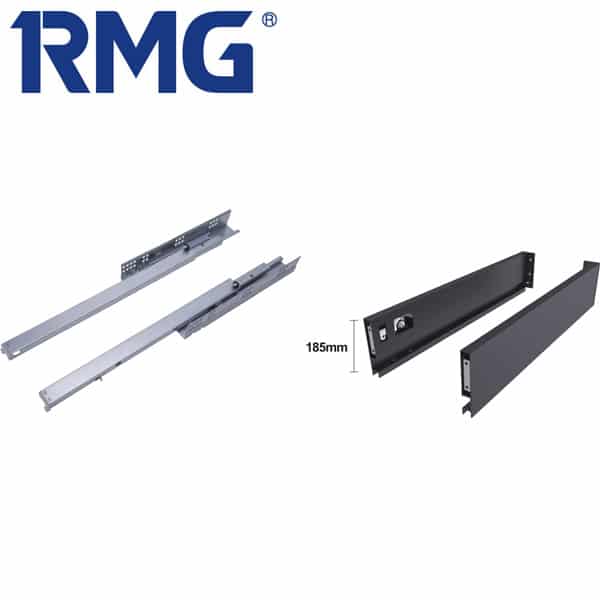 185mm height exterior drawer self closing drawer slides RA04