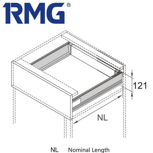 Eco friendly double wall kitchen drawer runners RB032