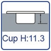 MB03 Cup height