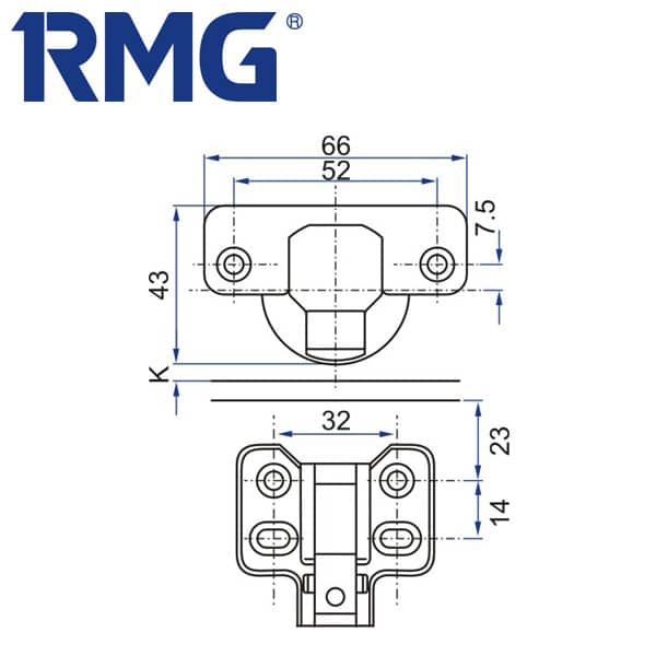 Wardrobe 40mm furniture hinges dimension